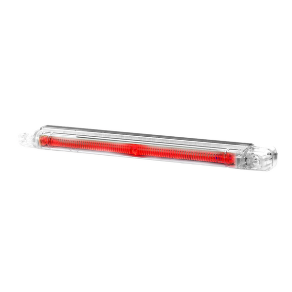 Positionsljus Röd LED Fiberoptik Klarglas