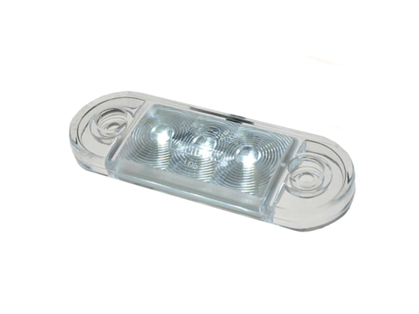Position light White 3 LED Clear glass