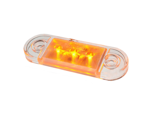 Sidomarkering Orange 3 LED Klarglas