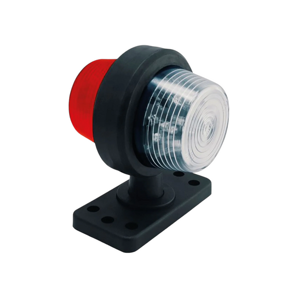 Gylle Positionsljus Röd & Vit LED 110mm Gummiarm