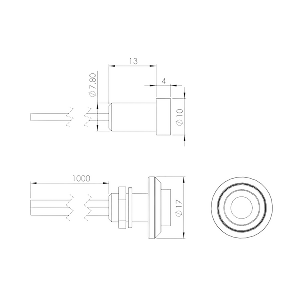 5mm Interior LED Diode Chrome Bracket 5-pack