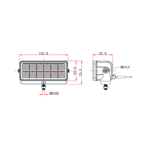 Flextra REC 60W Arbetsbelysning