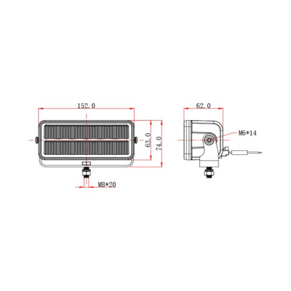 Flextra REC 60W Arbetsbelysning Spot