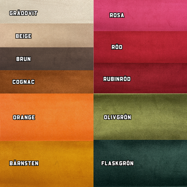 Bild på tyger i olika färger till lastbilsgardiner 