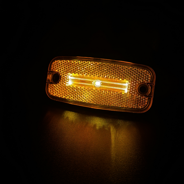 Sidomarkering Orange LED Fiberoptiskt Med Reflex