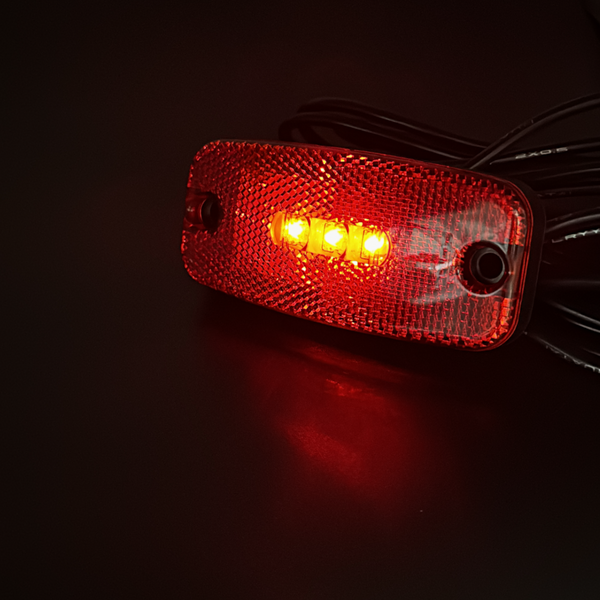 Positionsljus 3 LED Röd Med Reflex