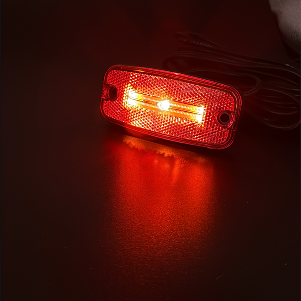 Positionsljus Röd LED Fiberoptiskt Med Reflex
