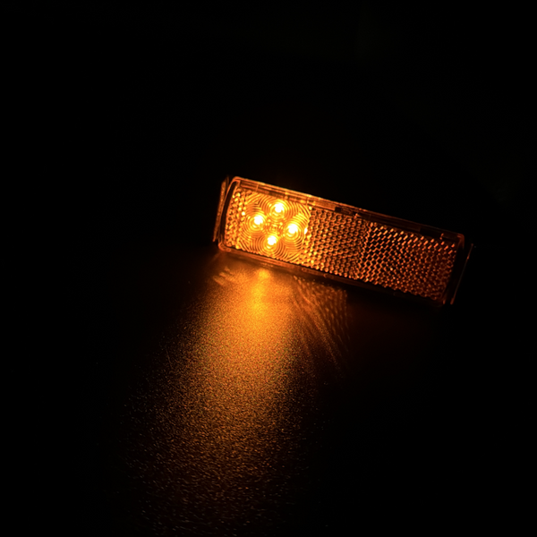 Sidomarkering 4 LED Orange Med Reflex